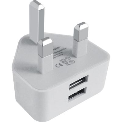 Universal England Power Plug Adapter USB Charger 2.1A