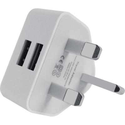 Universal England Power Plug Adapter USB Charger 2.1A