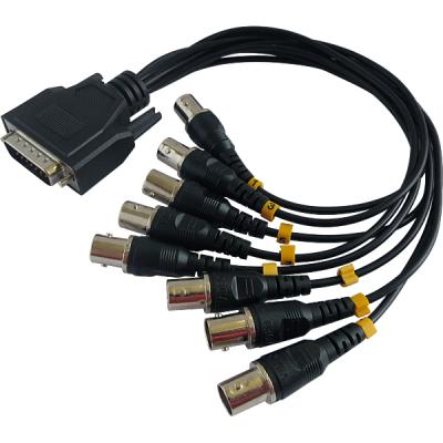 Breakout Cable DB15 Pin Male to 8 BNC Connector Adapter