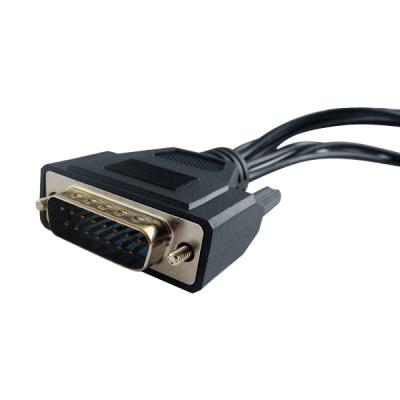 Breakout Cable DB15 Pin Male to 8 BNC Connector Adapter