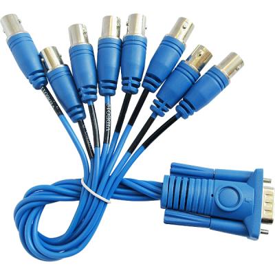 Breakout Cable VGA 15Pin Male to 8 BNC Connector Adapter