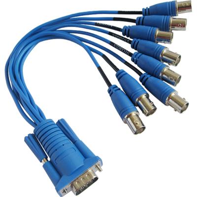 Breakout Cable VGA 15Pin Male to 8 BNC Connector Adapter