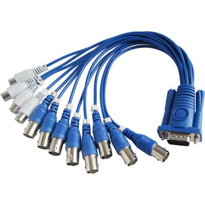 Breakout Cable VGA 15 Pin Male to 8 BNC 4 RCA Connector Adapter