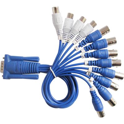 Breakout Cable VGA 15 Pin Male to 8 BNC 4 RCA Connector Adapter