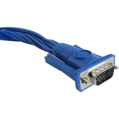 Breakout Cable VGA 15 Pin Male to 8 BNC 4 RCA Connector Adapter