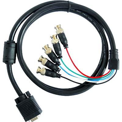 HD15 VGA to 5 BNC RGBHV Monitor Cable