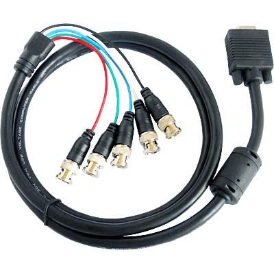 HD15 VGA to 5 BNC RGBHV Monitor Cable