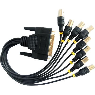 Breakout Cable DB25 Pin Male to 8 BNC Connector Adapter