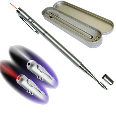 4 in1 Flash Light & Laser Pointer & Ball Pen & Extensible Ferule