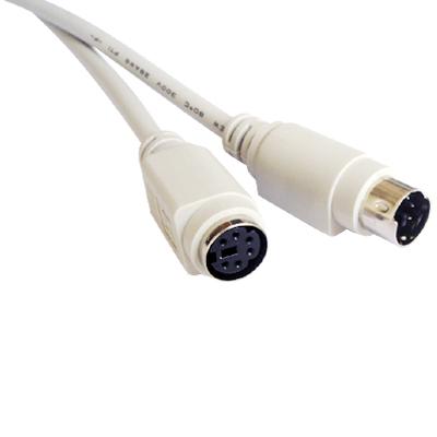 PS2 Keyboard Extension Cable Male-to-Female 6"