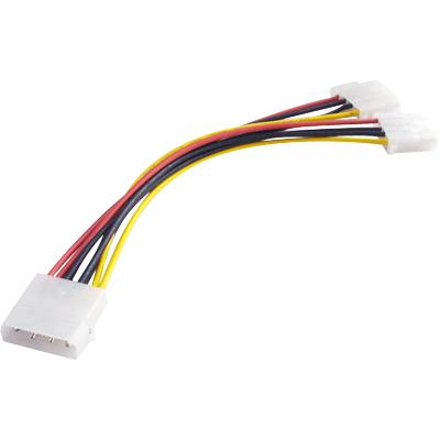 Computer Power Splitter Cable 4-Pin Male To Two 4-Socket Female