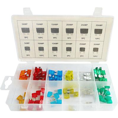 Automotive 80pc Automotive Car Truck Fuse & Mini Fuse Box Assortment Kit