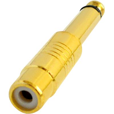 RCA Male plug to 1/4" 6.5mm Female Stereo Audio Adapter