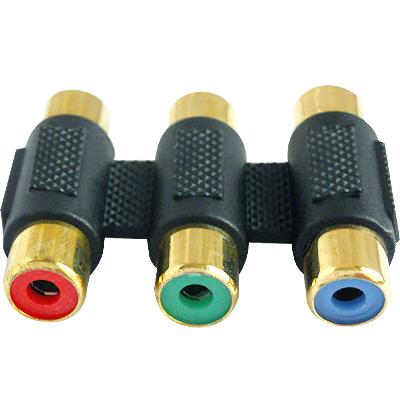 3 RCA F/F Coupler Adapter for xBox 360 (2 Stereo AV Component / RGB Composite)