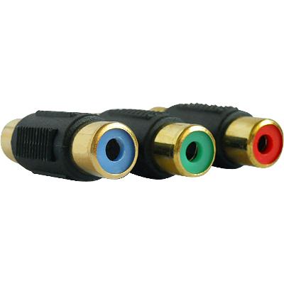 3 RCA F/F Coupler Adapter for xBox 360 (2 Stereo AV Component / RGB Composite)