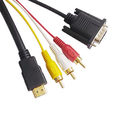 HDMI to 3 RCA + VGA Cable M/M 1.8m/6ft