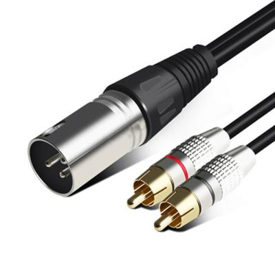 XLR Jack Male to Dual RCA Male Splitter Cable 5 Feet