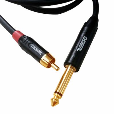 1/4 Inch 6.35mm Male TRS to RCA Male Cable 5 Feet
